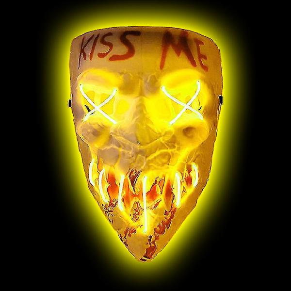 Kiss Me Naamio LED Keltainen