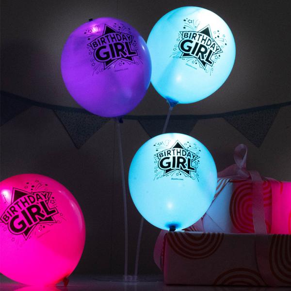 LED Ilmapallot Birthday Girl