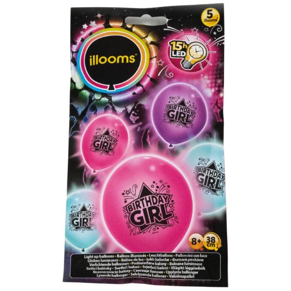 LED Ilmapallot Birthday Girl