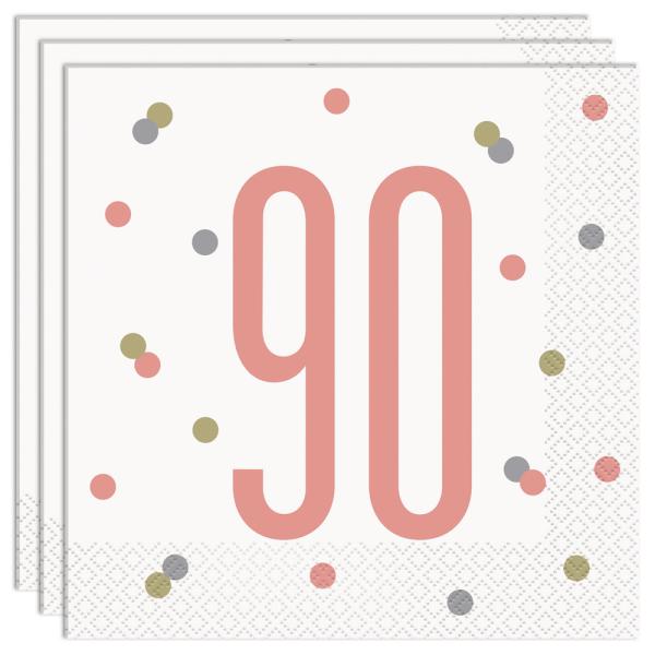 90 Vuotta Lautasliinat Valkoinen & Vaaleanpunainen