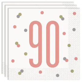 90 Vuotta Lautasliinat Valkoinen & Vaaleanpunainen