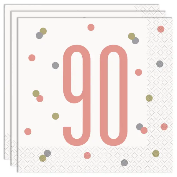 90 Vuotta Lautasliinat Valkoinen & Vaaleanpunainen