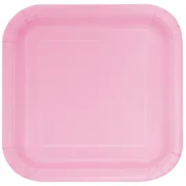 Neliskulmaiset Lautaset Pastellipinkki