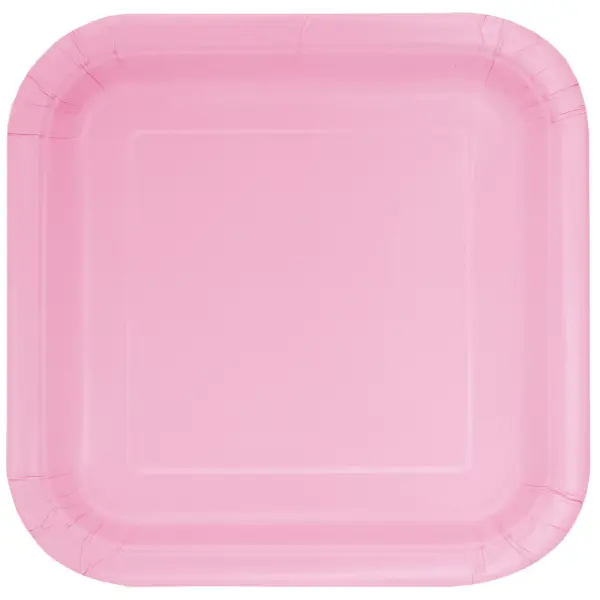 Neliskulmaiset Lautaset Pastellipinkki