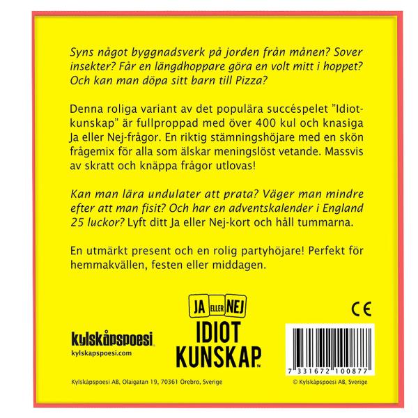 Idiotkunskap Ja eller Nej Tietopeli