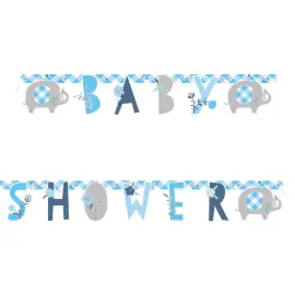 Babyshower Viirinauha Elefantti Sininen