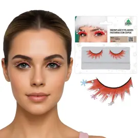 Punaiset Irtoripset Lumihiutaleilla