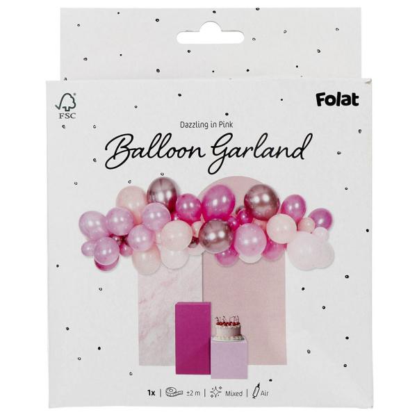 Ilmapalloviirinauha Dazzling Pink 62 kpl