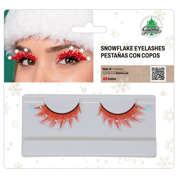 Punaiset Irtoripset Lumihiutaleilla