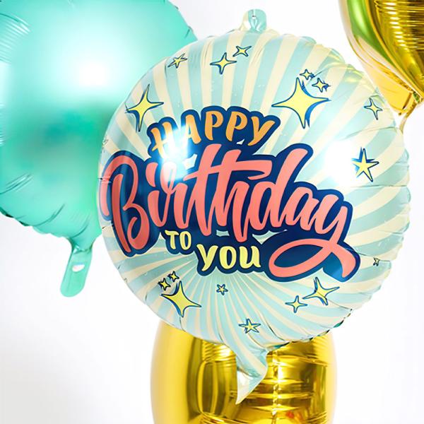 Folioilmapallo Happy Birthday to You Tähtikuvioitu
