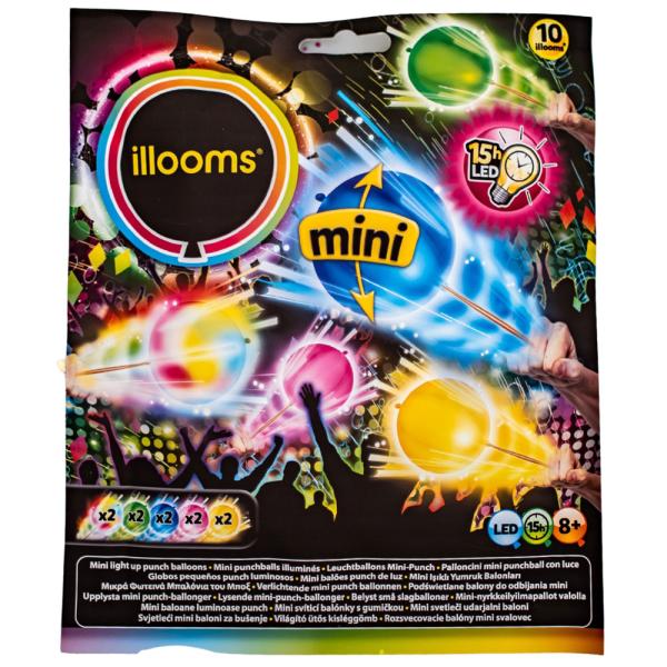 LED Mini Punch-Ilmapallot Moniväriset