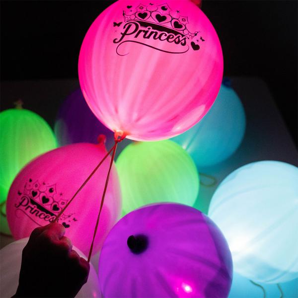 LED Mini Punch-Ilmapallot Princess