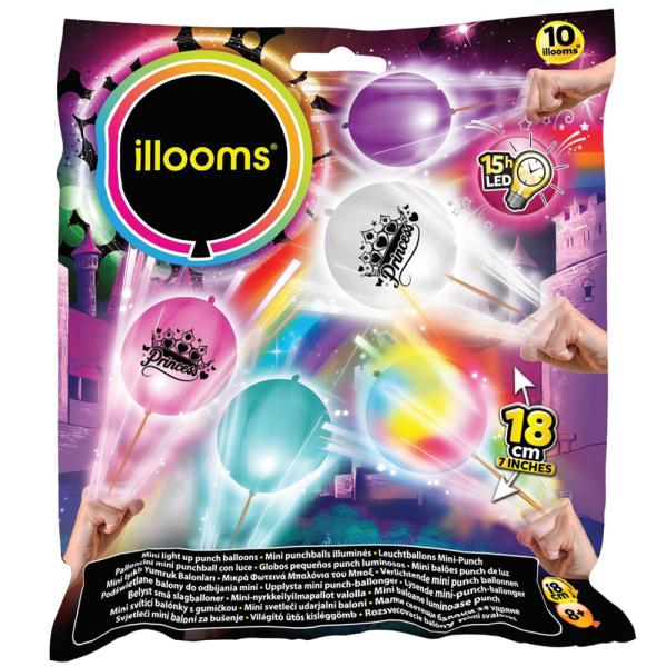 LED Mini Punch-Ilmapallot Princess