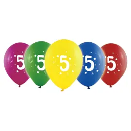 Numeroilmapallot 5 Värivalikoima