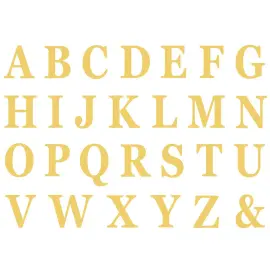 Itsekiinnittyv&auml;t Kirjaimet Kulta 48 kpl