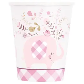 Babyshower Pahvimukit Elefantti Vaaleanpunainen