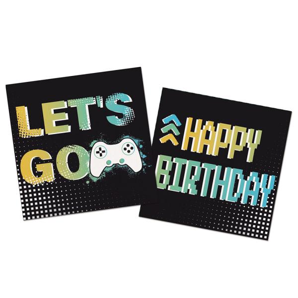 Servetit Happy Birthday Gamer 33cm 20 kpl