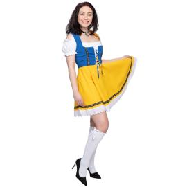 Oktoberfest Dirndl Sininen/Keltainen/Valkoinen