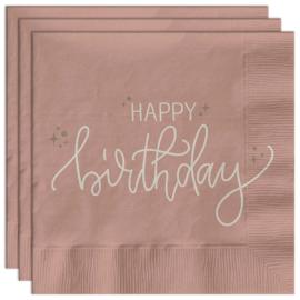 Servetit Happy Birthday Kermapinkki 20 kpl