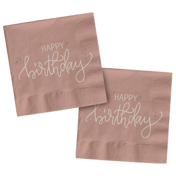 Servetit Happy Birthday Kermapinkki 20 kpl