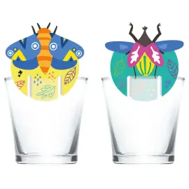 Lasimerkit Hy&ouml;nteiset 6 kpl