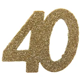 Kimallekonfetti 40 v Kulta