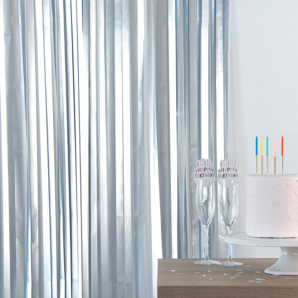 Juhlaverho Matta Hopea 200x100 cm