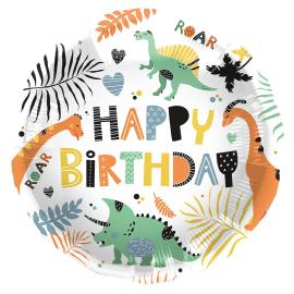Folioilmapallo Happy Birthday Dinosaurukset