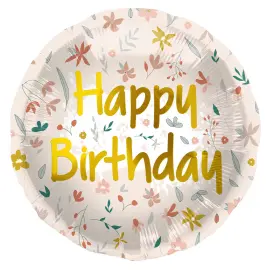 Folioilmapallo Happy Birthday Kukallinen