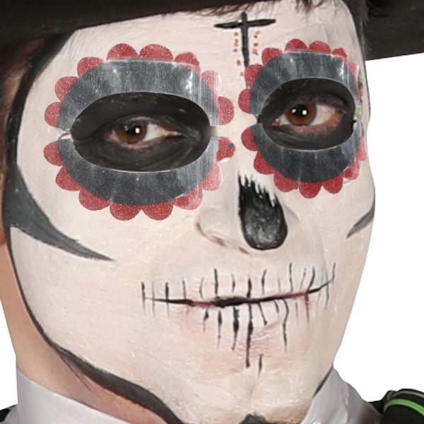 Day of the Dead Meikkisetti Musta/Punainen/Valkoinen