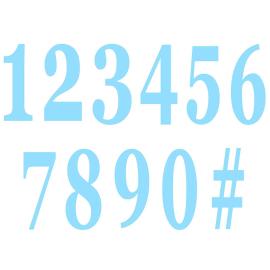 Itsekiinnittyvät Numerot Siniset 12 kpl