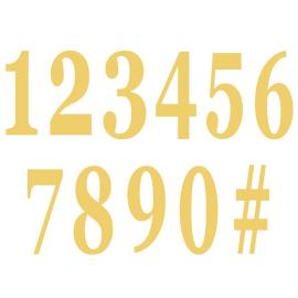 Itsekiinnittyvät Numerot Kulta 12 kpl