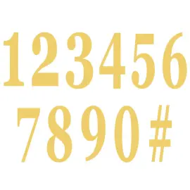 Itsekiinnittyvät Numerot Kulta 12 kpl