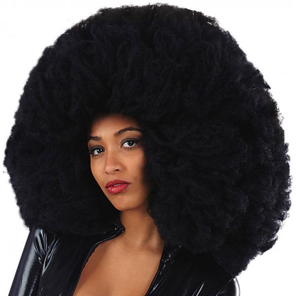 Musta Afro Peruukki 60 cm