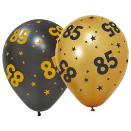 Lateksiilmapallot Tähdillä ja Numerolla 85, 6 kpl