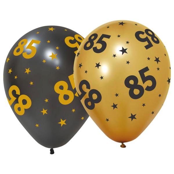 Lateksiilmapallot Tähdillä ja Numerolla 85, 6 kpl