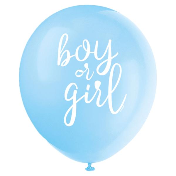 Boy or Girl Ilmapallot Sininen & Vaaleanpunainen