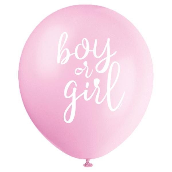 Boy or Girl Ilmapallot Sininen & Vaaleanpunainen