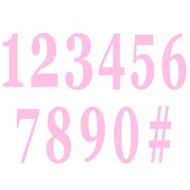 Itsekiinnittyvät Numerot Pinkki 12 kpl