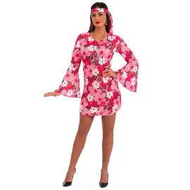 Kukkakuvioinen Hippi 70-luvun Naamiaisasu