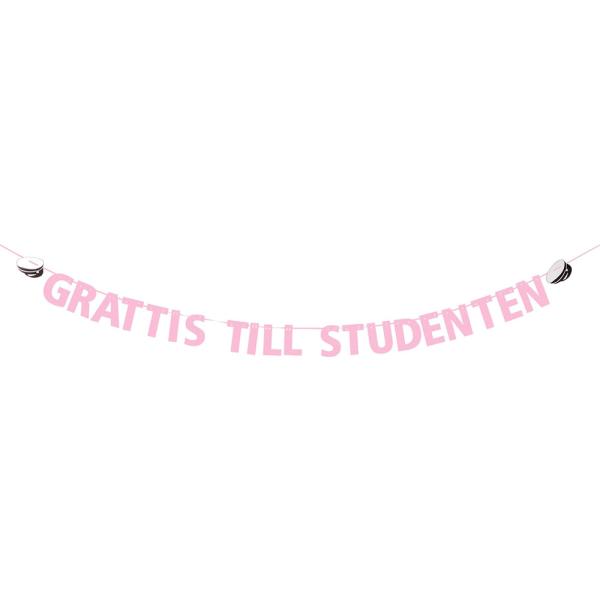 Grattis Till Studenten Köynnös Vaaleanpunainen
