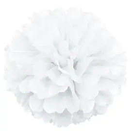 Pompom-koriste Valkoinen