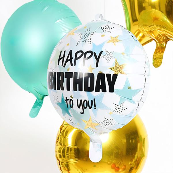 Folioilmapallo Happy Birthday to You Tähtikuvio