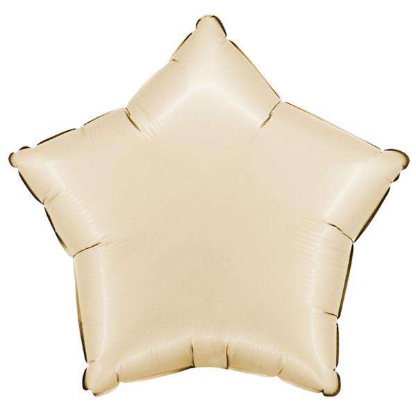 Folioilmapallo Tähti Satin Kermanvärinen