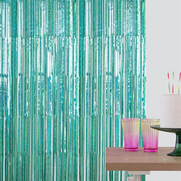 Juhlaverho Hohtava Turkoosi 200x100 cm