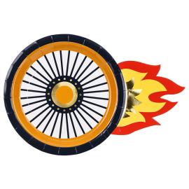 Pahvilautaset Pyörä Flamesin 6 kpl