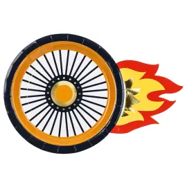 Pahvilautaset Pyörä Flamesin 6 kpl