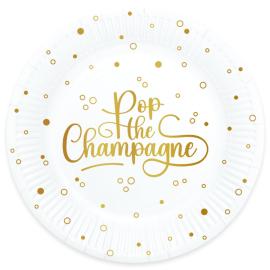 Pahvilautaset Pop the Champagne 8 kpl