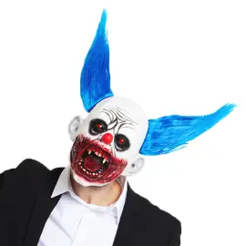 Bloody Clown Naamio Sinisillä Hiuksilla