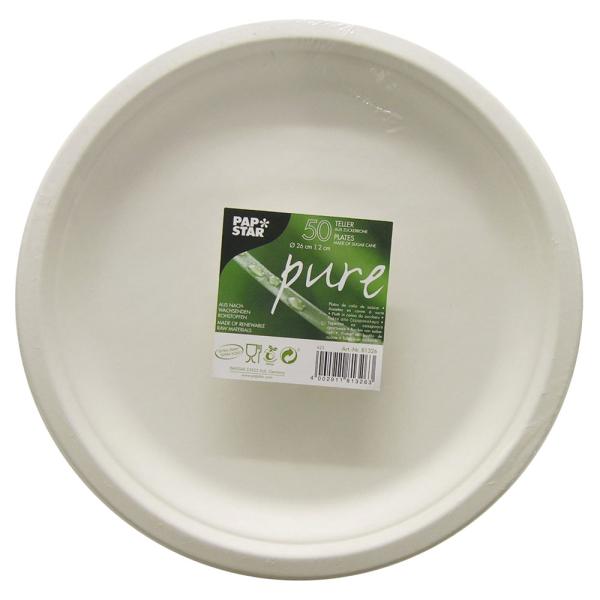 Kompostoituvat Kertakäyttöiset Lautaset 26 cm 50-pakkaus